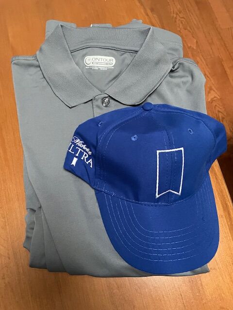 Grey Man's Golf Shirt XL & Hat - Value $50 (110)